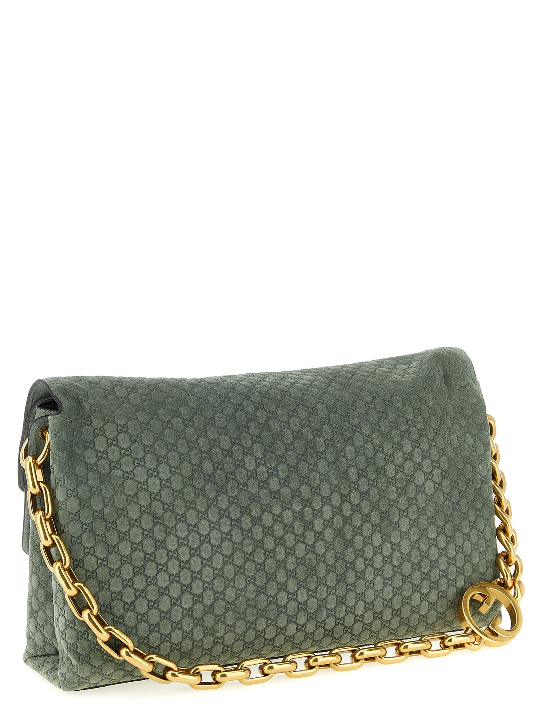 Gucci Gg Large Suede Shoulder Bag Borse a Spalla e Tracolla - Verde | 71f58534d770c69f59fc5ae9b87cdd5bcbf50161