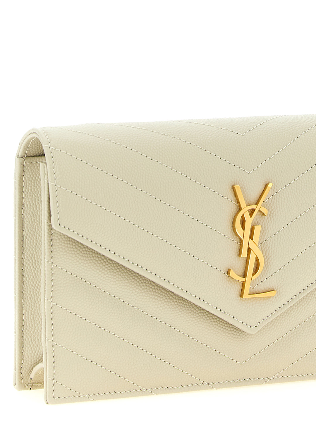 Saint Laurent Envelope Clutch - Bianco | 0623b9a978107a848f8ffc3ffd4f7ec1c7f7c9c6