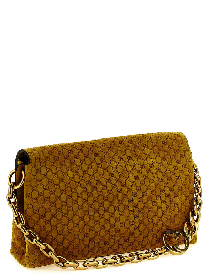 Gucci Gg Medium Suede Shoulder Bag Borse a Spalla e Tracolla - Giallo | 67c412b90127ec8f1d7cf3a2fbbcaf3f43104127