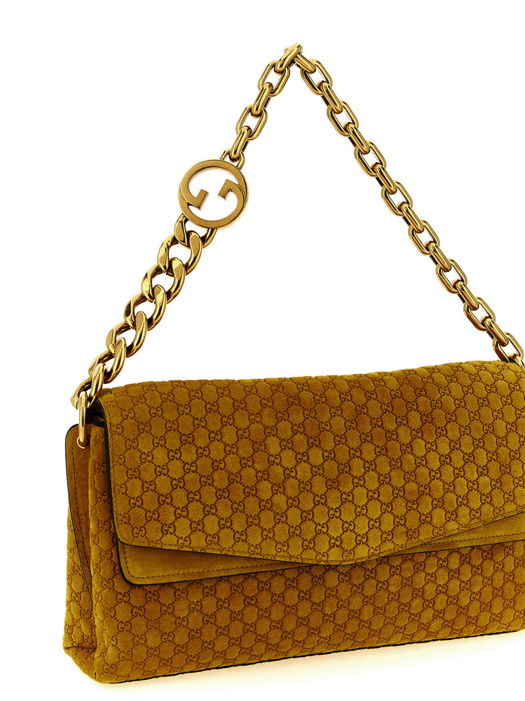 Gucci Gg Medium Suede Shoulder Bag Borse a Spalla e Tracolla - Giallo | c38af06acfa38124d4181f9b50153166b5049a33