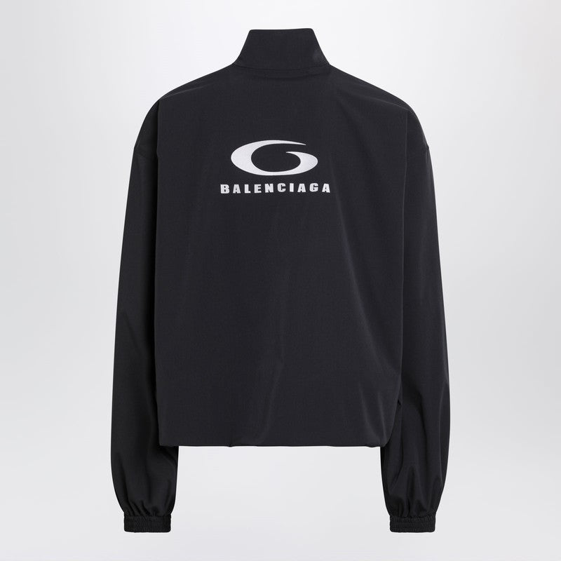 Balenciaga Black Washed Loop Sports Icon Zip Jacket | Wanan Luxury