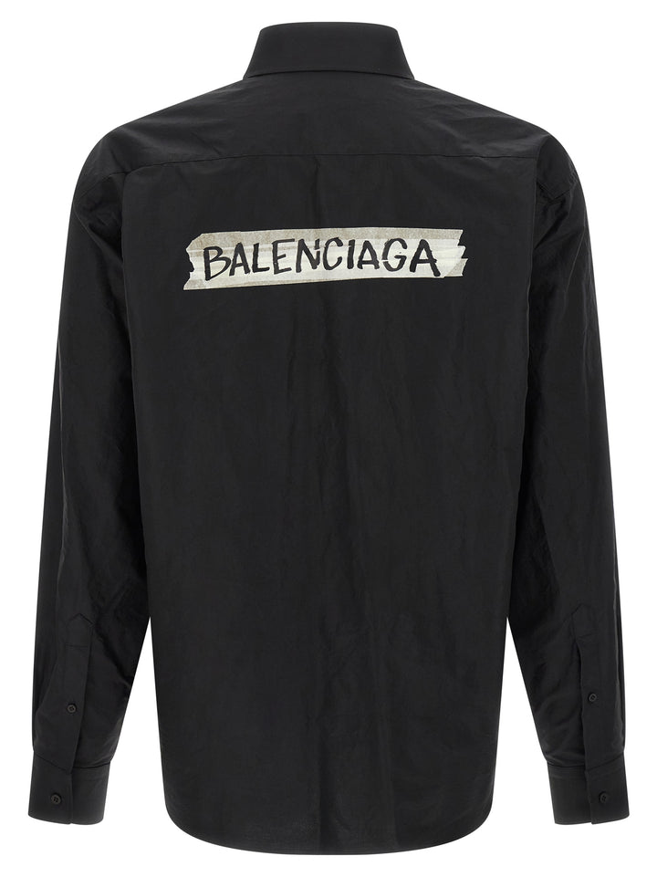 Balenciaga Masking Tape Camicie - Nero | 7f9d466a9197508e3871f99c10d35175f5c0da16