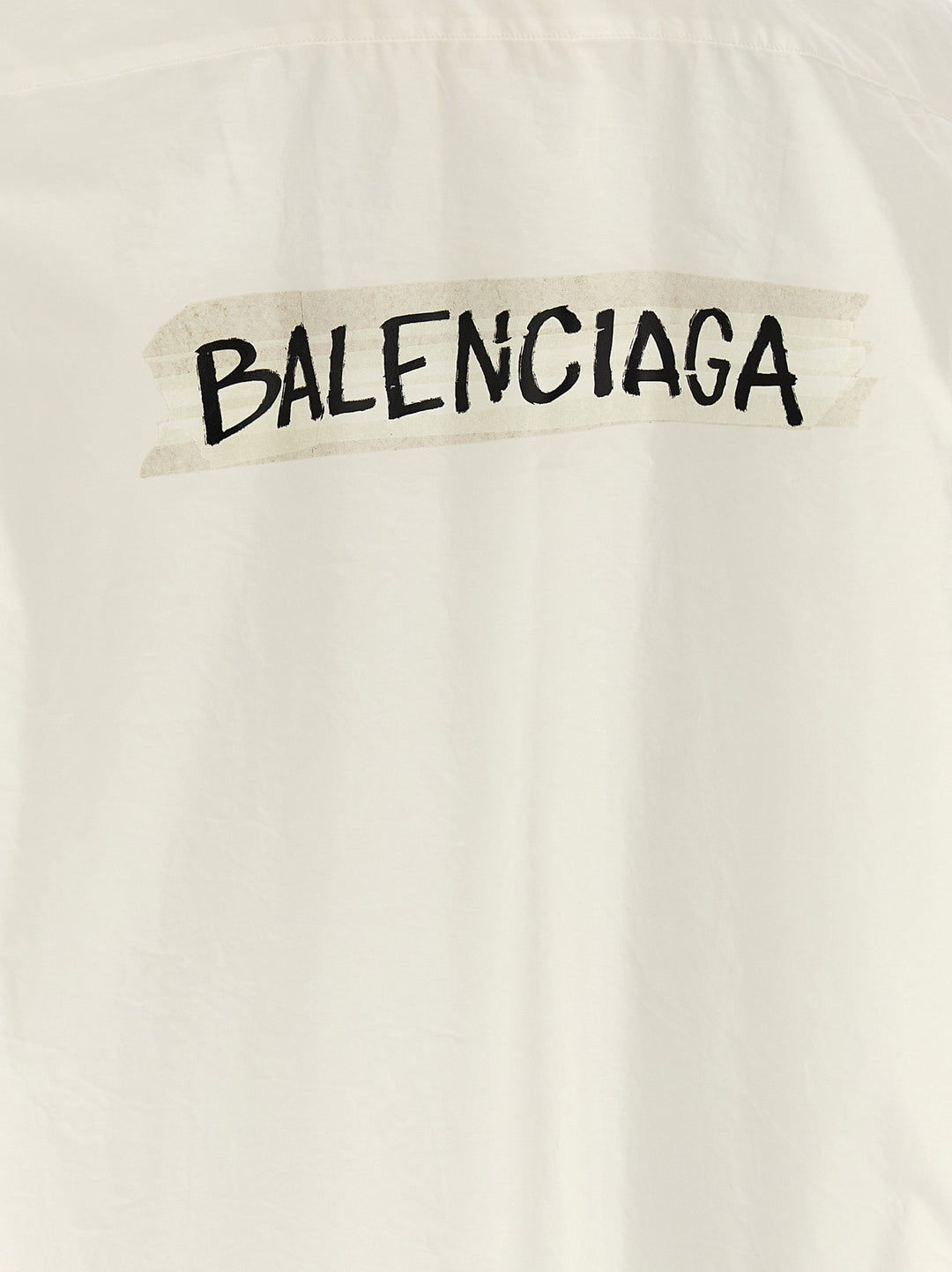 Balenciaga Masking Tape Camicie - Bianco | d554434b721aed9437a23d8e3dfe56be967543ee