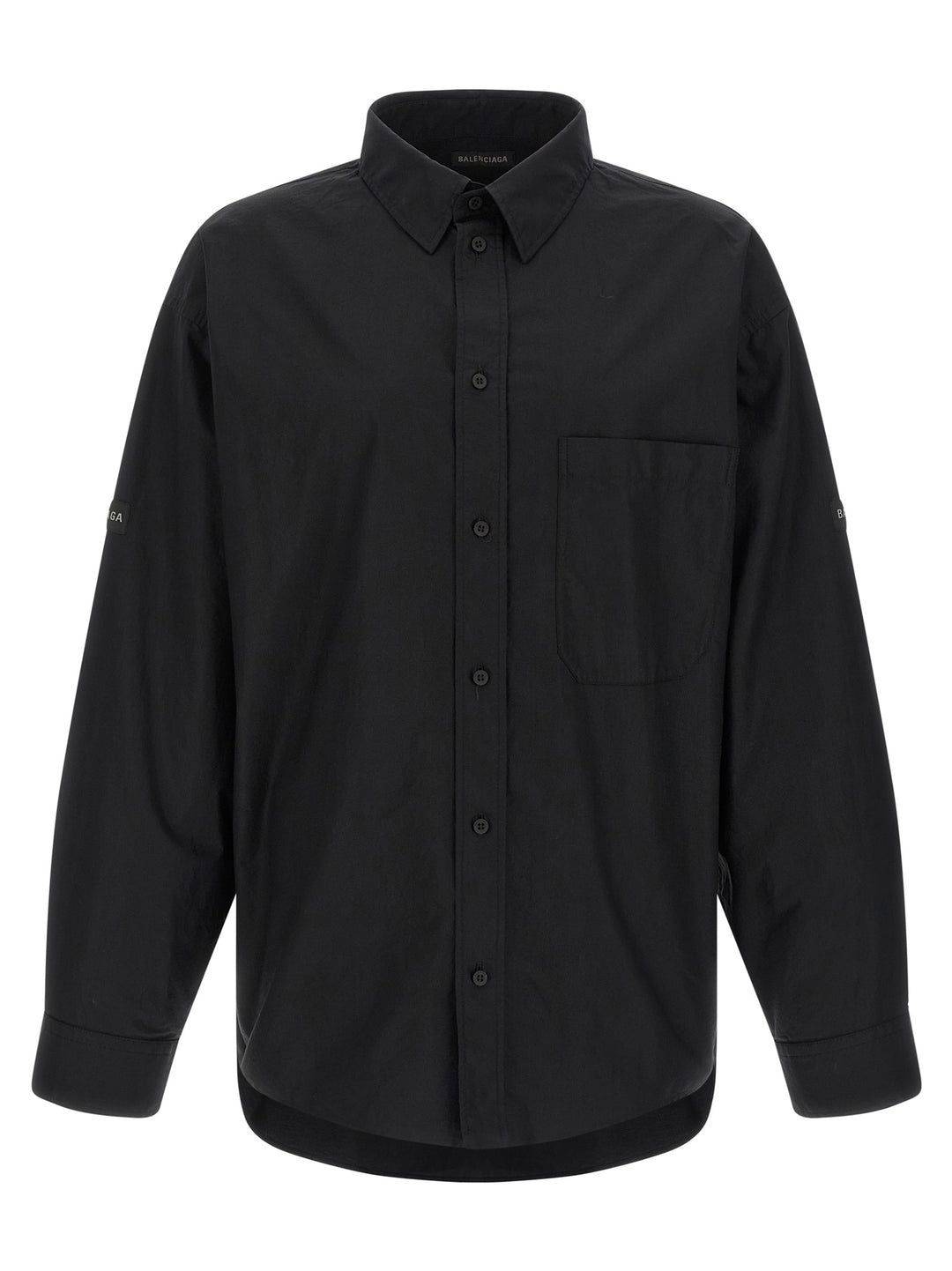 Balenciaga Logo Patch Shirt Camicie - Nero | 035089c59b9a2da6c5aa528c0b1daa97926c967d