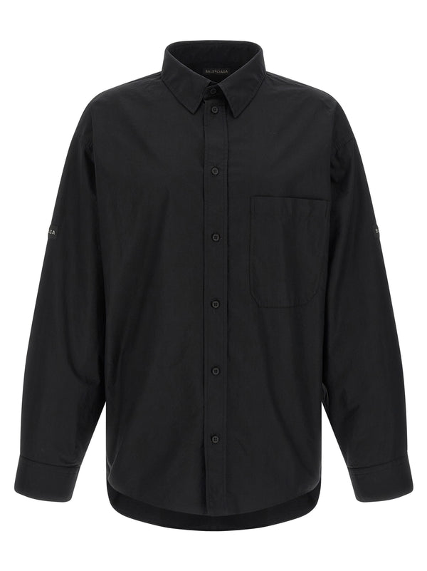 Logo Patch Shirt Camicie Nero