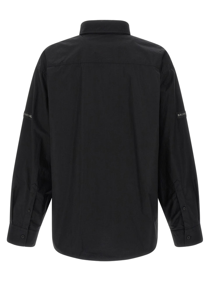 Balenciaga Logo Patch Shirt Camicie - Nero | 15f2221eefa82116bea279cdf918c724279c6b9e