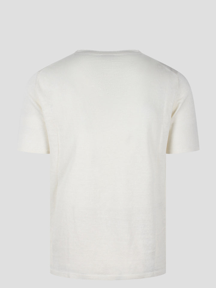 Linen knit short sleeve t-shirt