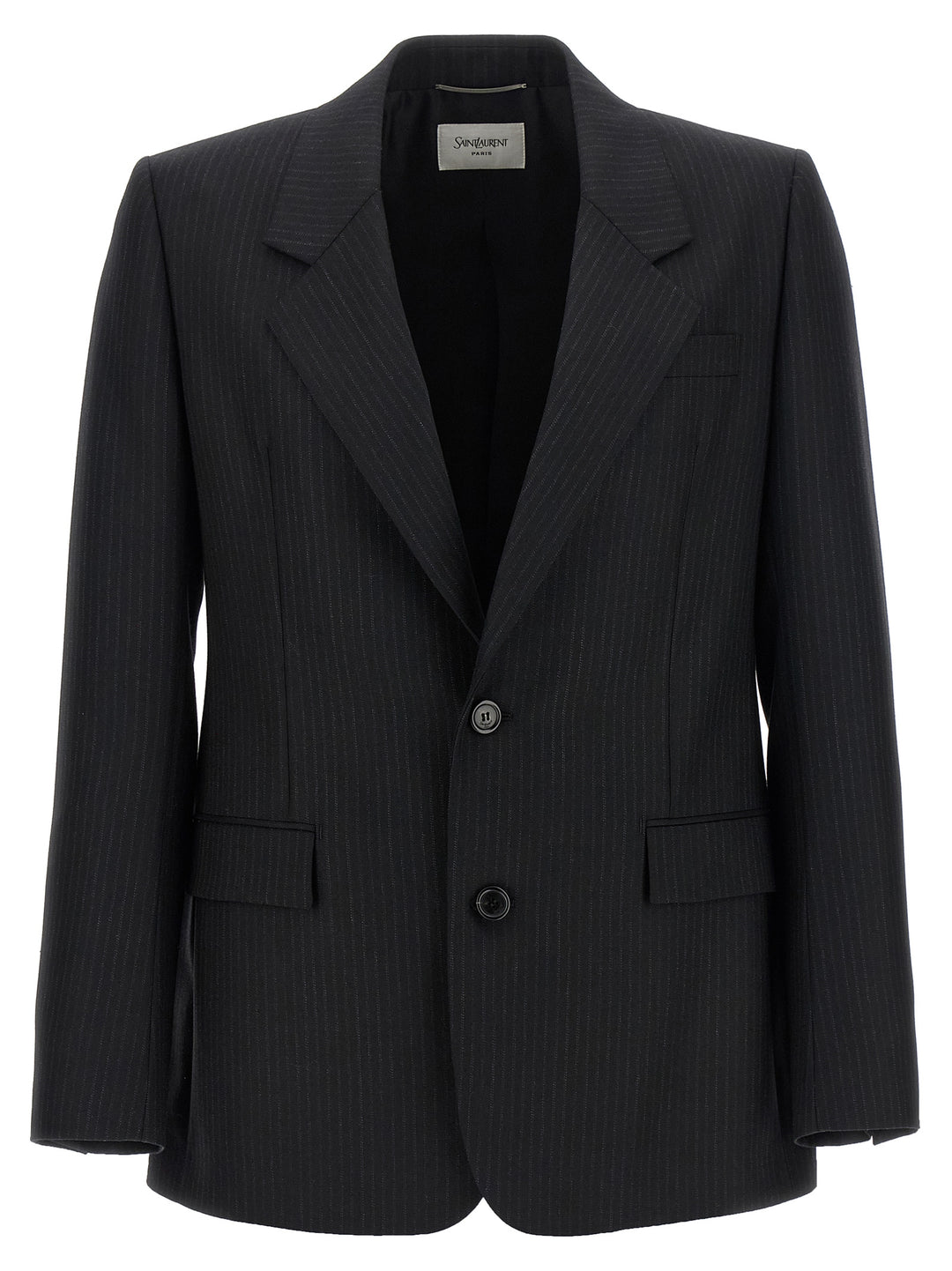 Saint Laurent Pinstripe Blazer - Nero | c838cb9599a525dcc8f83d7429f63afbae0d1383