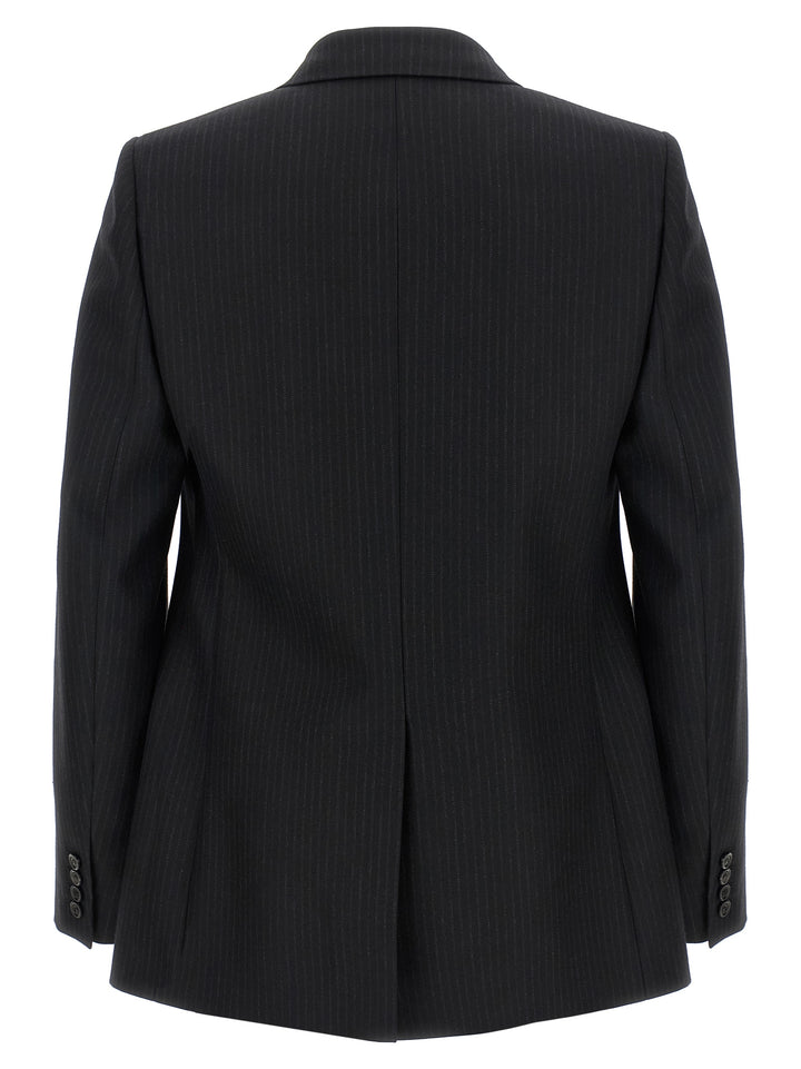 Saint Laurent Pinstripe Blazer - Nero | 46539180928b1e405b659e72c36f3dde0f1792eb