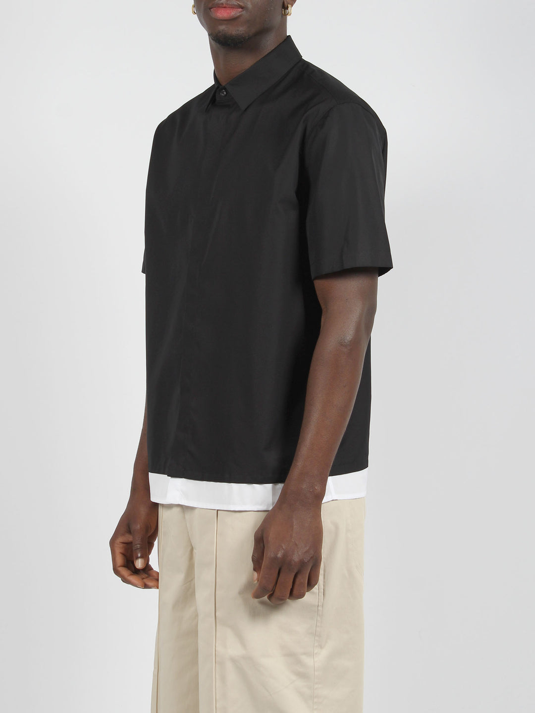 Loose double layer short sleeve shirt
