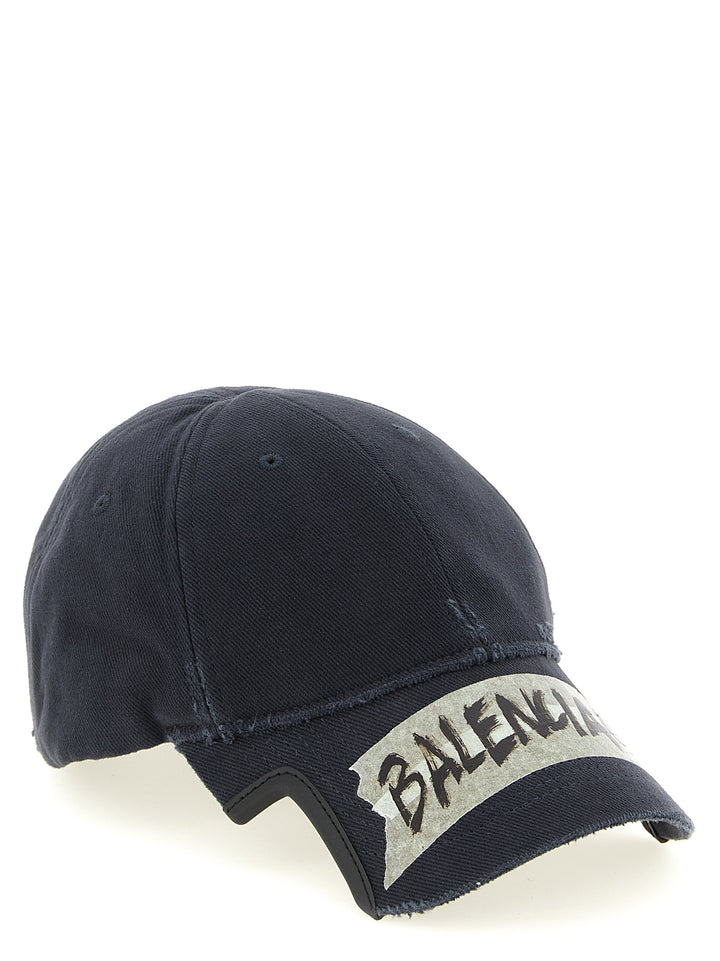 Balenciaga Masking Tape Cappelli - Nero | db7ffc3fe4e1d6c7ddf7a0864e4f36de5bc60066