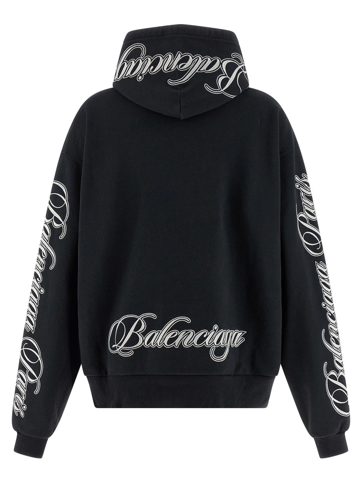 Balenciaga Cursive Felpe - Nero | 90fd8c36f8bf2acd586a696bbf49acead68d79ac