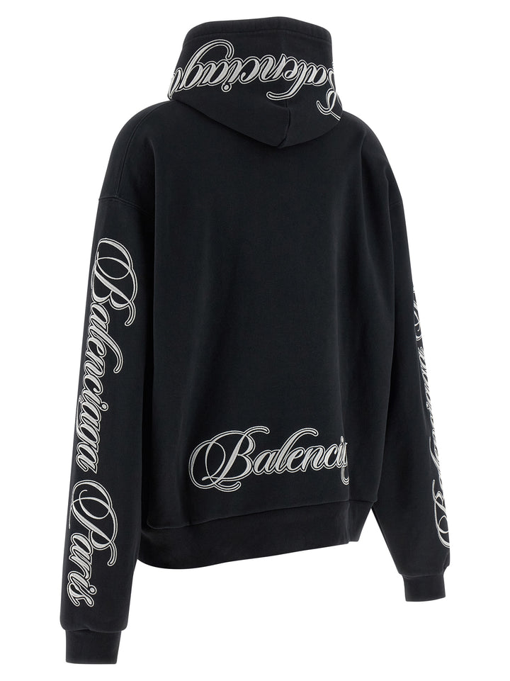 Balenciaga Cursive Felpe - Nero | 1a6d7b1b5e935a8f37a89a6cdb353360b2ac15ac