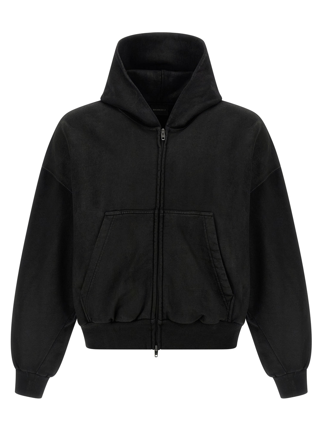 Balenciaga Cropped Hoodie Felpe - Nero | 2b25deab221de0273eda40a6b246d54405a70124