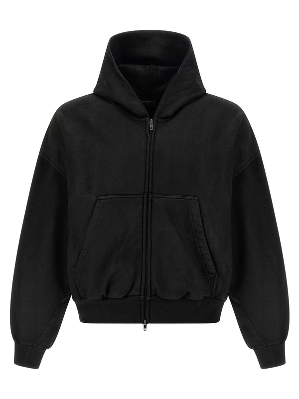 Cropped Hoodie Felpe Nero