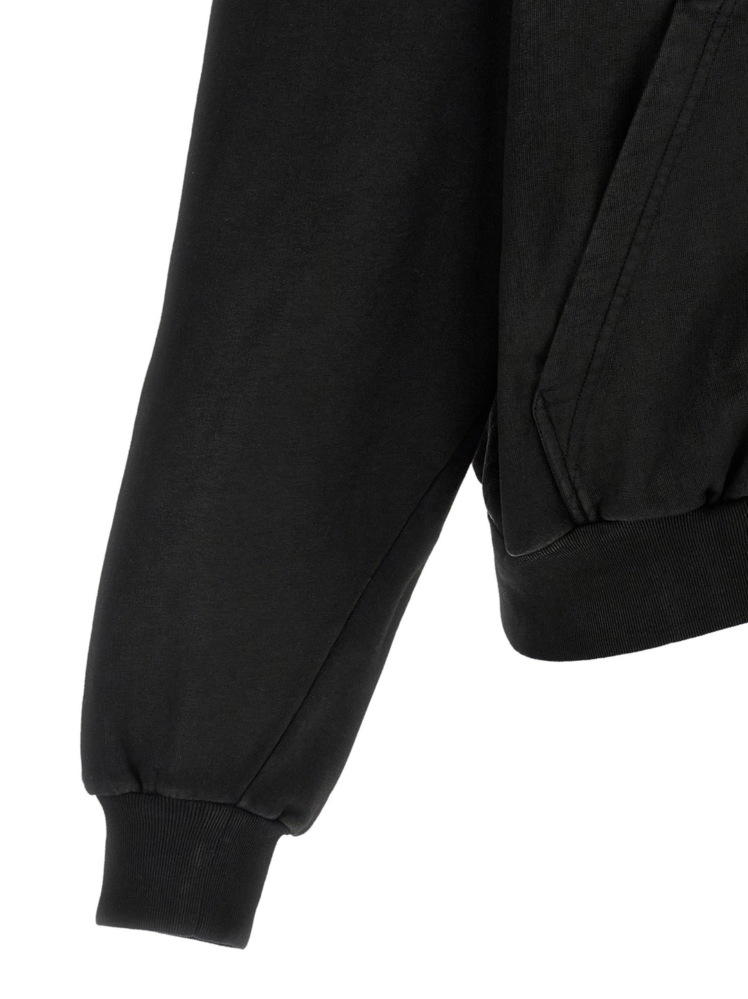 Balenciaga Cropped Hoodie Felpe - Nero | 3965214a5be502ced7b10dae0173e8d2d9fce3c6