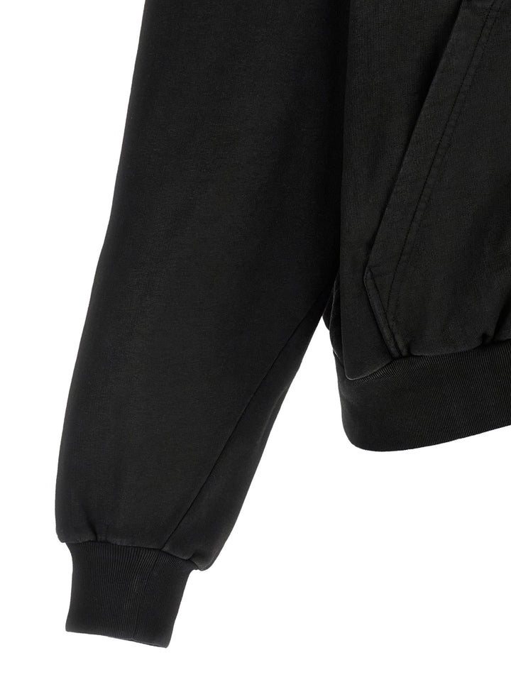 Balenciaga Cropped Hoodie Felpe - Nero | 3965214a5be502ced7b10dae0173e8d2d9fce3c6
