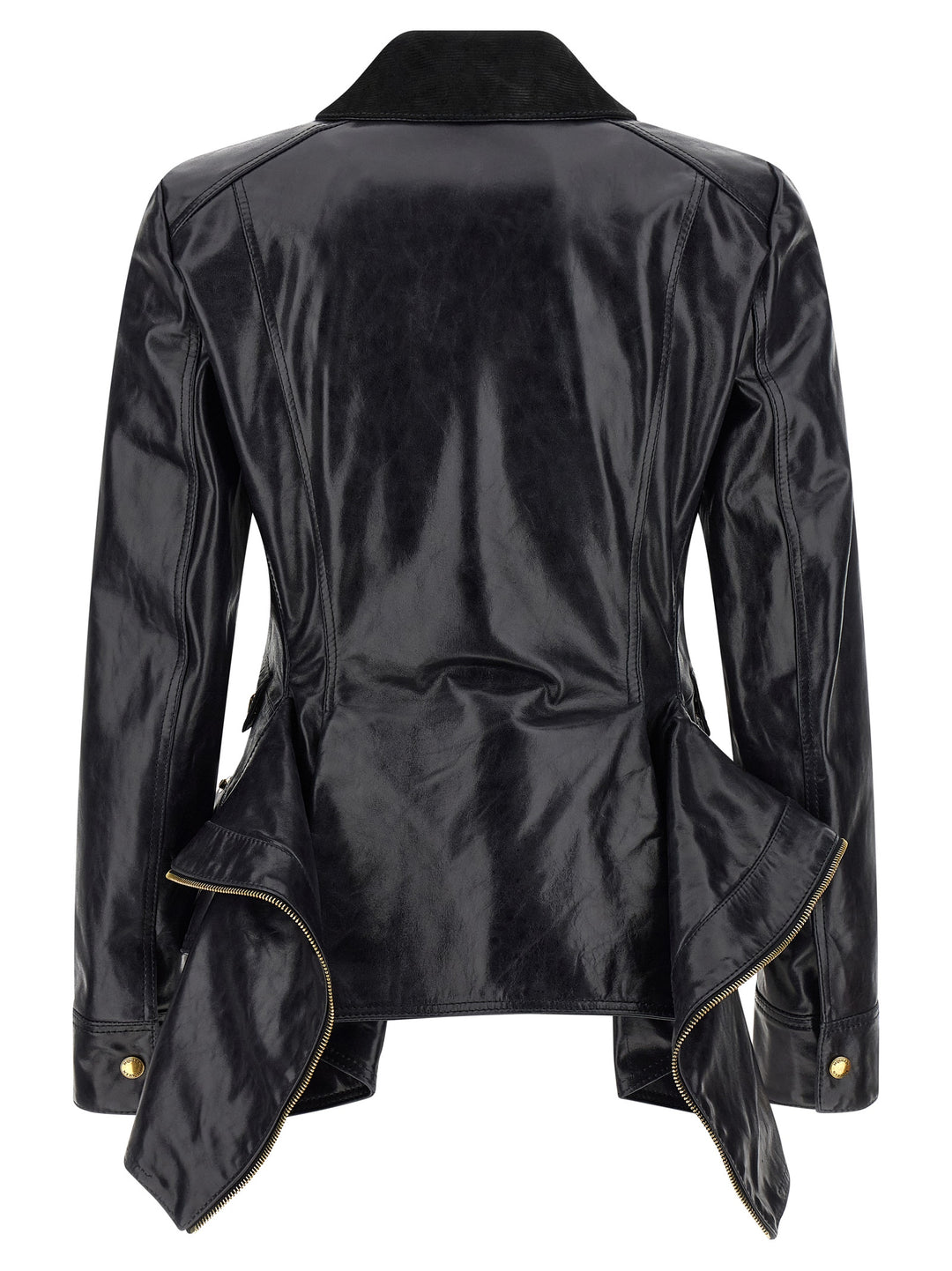 Mcqueen Leather Jacket Puffer Jackets - Nero | 72221829f1a26792fbce9215709bdf8c8c972270