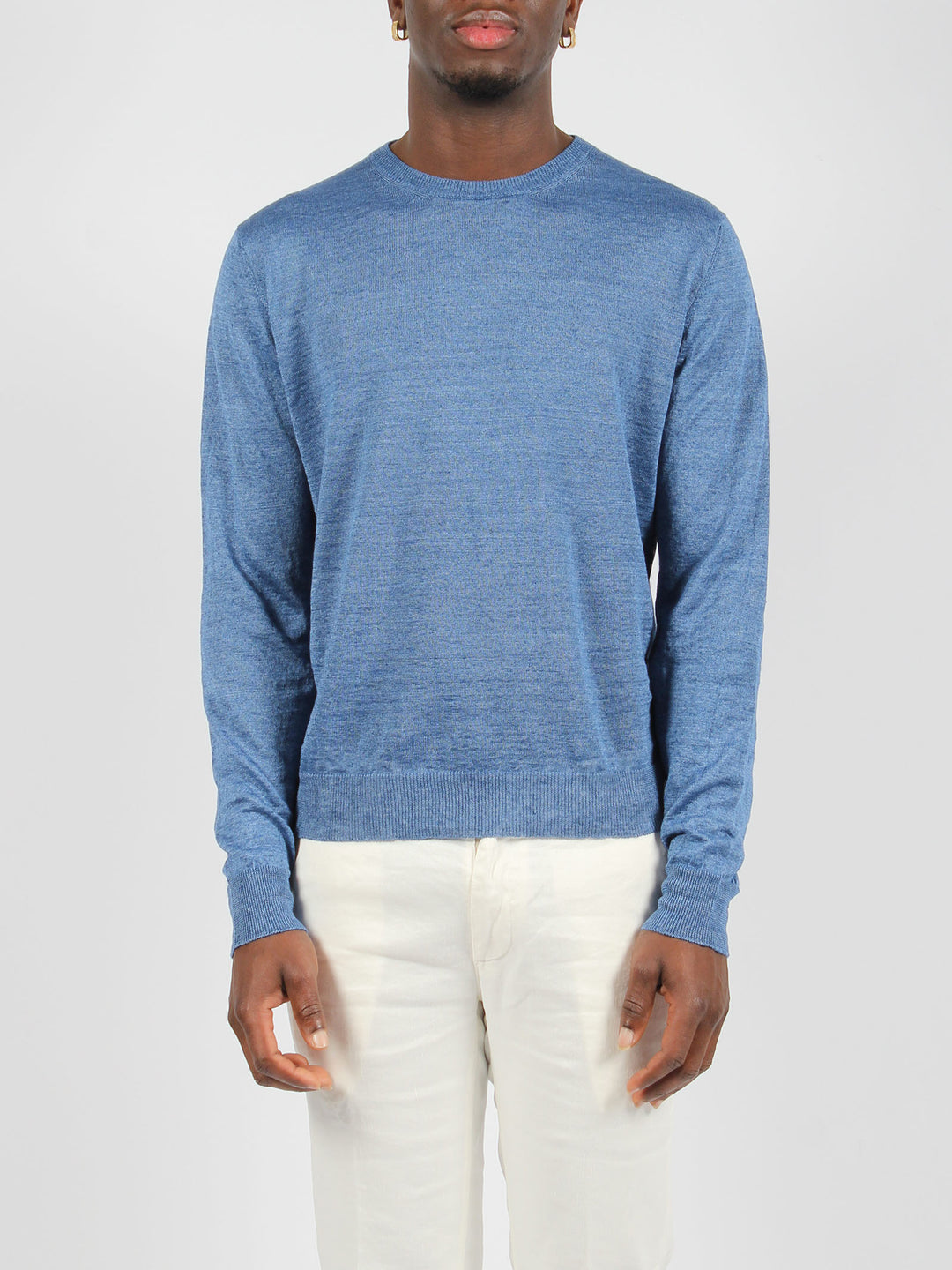 Linen crewneck sweater