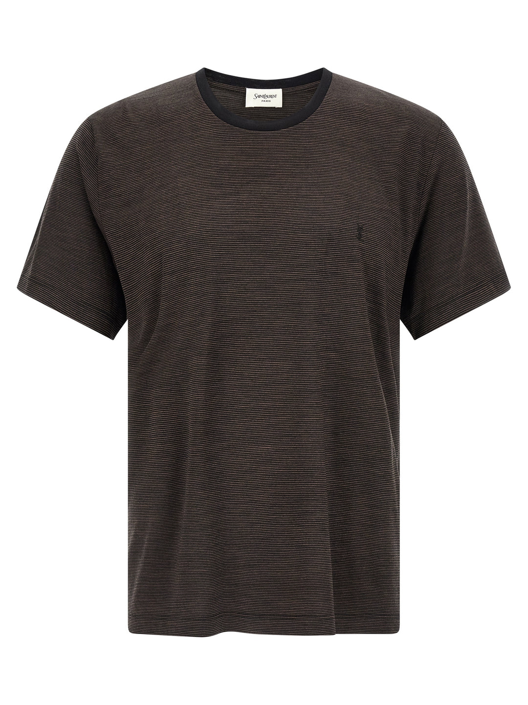 Saint Laurent Cassandre T shirt - Marrone | dc562a2f279adbbe9b0d7a8108170ca4f9267096