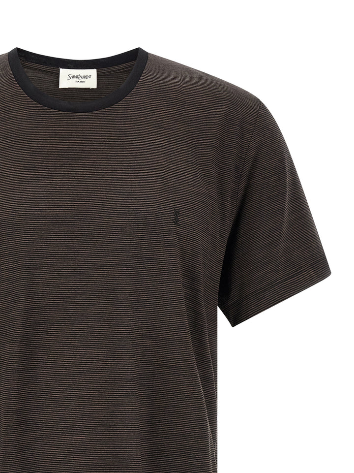 Saint Laurent Cassandre T shirt - Marrone | 9ca12a2545f30d4d3d74099c2259727c911f0ce4