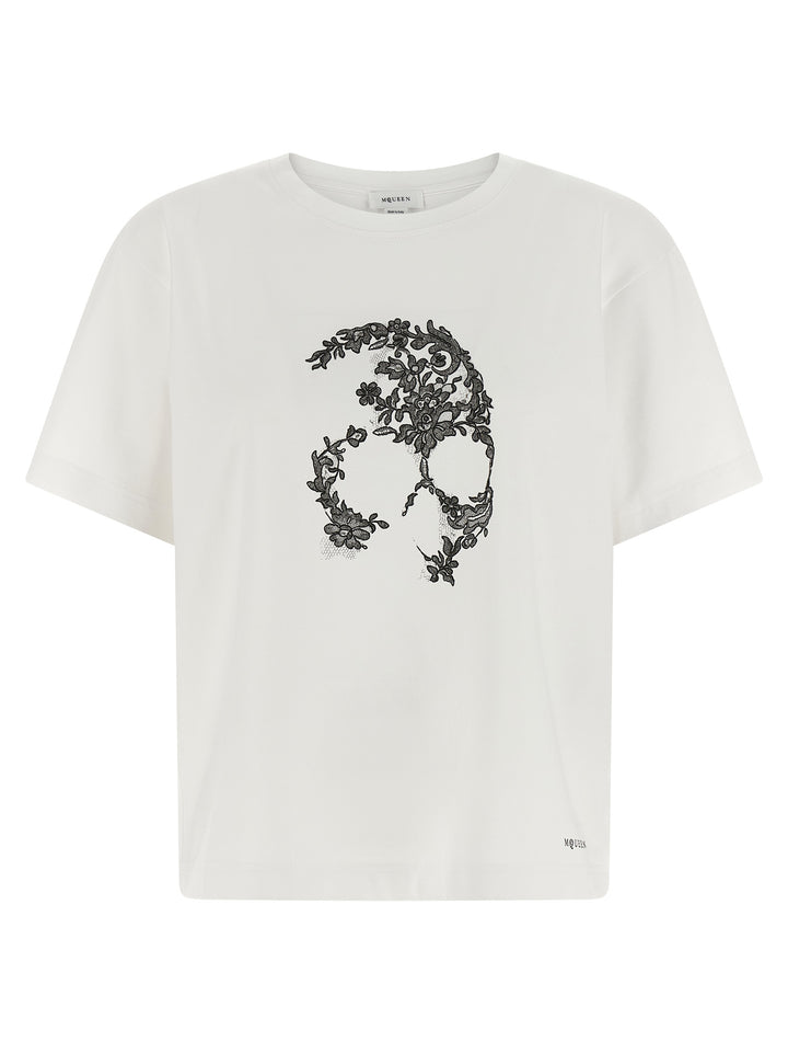 Mcqueen Skull T shirt - Bianco/Nero | 88c5a0cae256bfe66875ccc6058a13bf2673264c