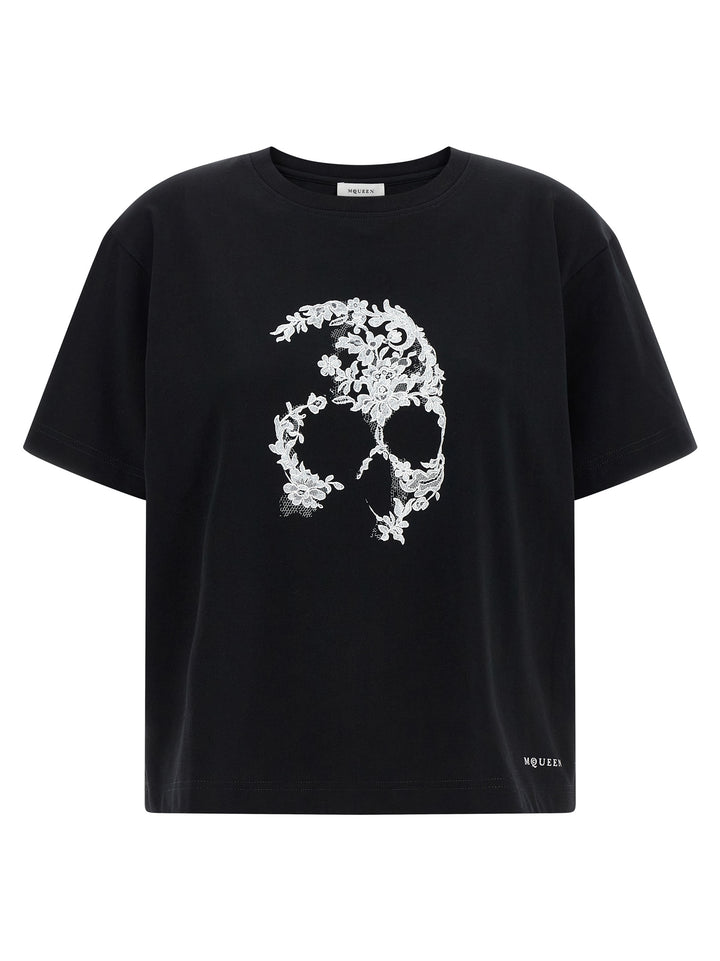 Mcqueen Skull T shirt - Bianco/Nero | 50197a4db8164ac54bda49c8576f4d9e9bae5b94