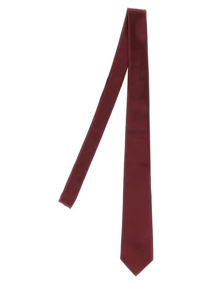 Saint Laurent Silk Tie Cravatte - Bordeaux | e149f4c813e15b30a9a82128f8b3413cde2fdfc5