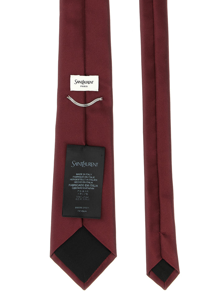 Saint Laurent Silk Tie Cravatte - Bordeaux | 384be1cecfeacb7f3ad4eb6c3c52ece89bf9f89b