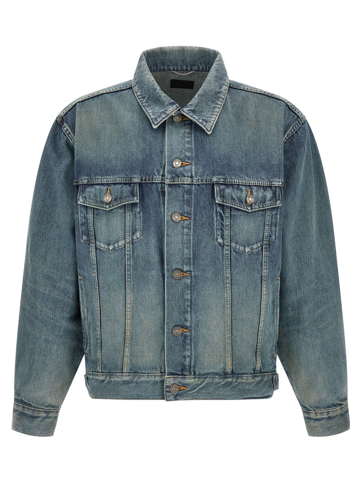 Saint Laurent Trucker Puffer Jackets - Blu | 2a38641865edd63704c1dddd753938700f766484