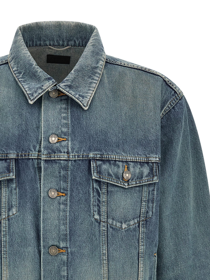 Saint Laurent Trucker Puffer Jackets - Blu | 81a6569c49213020cde947093e0cdc1f17ec5c28