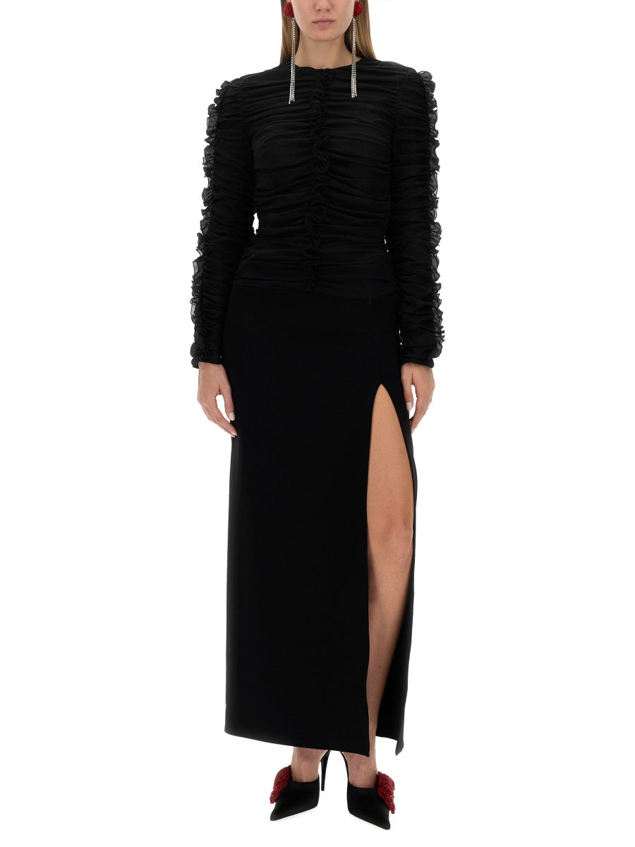 Magda Butrym Top - Nero | Wanan Luxury