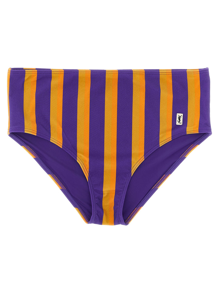 Saint Laurent Striped Bikini Briefs Beachwear - Multicolor | 18d00cd851bdf17fc61f6e88e7a40b9d19a0df0c