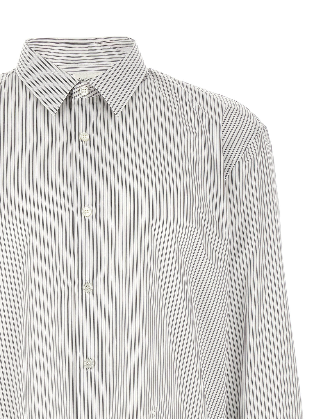 Saint Laurent Cassandre Camicie - Bianco/Nero | 6ee01f79f9facdd9243e111ce6406e7ab07c78c3