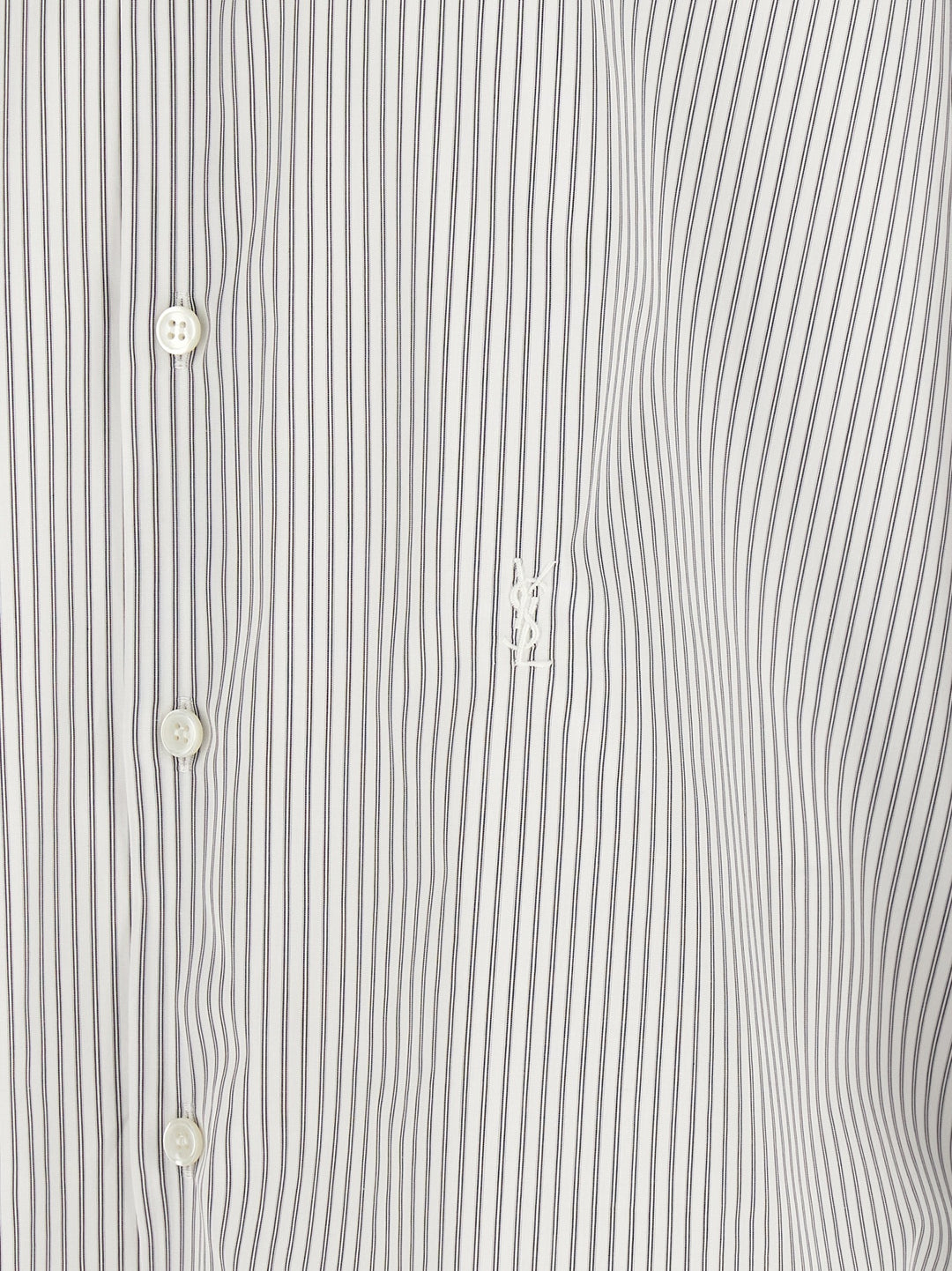 Saint Laurent Cassandre Camicie - Bianco/Nero | 27f73ef881d2d3b8871d7959b6d15f14bb7e8a88