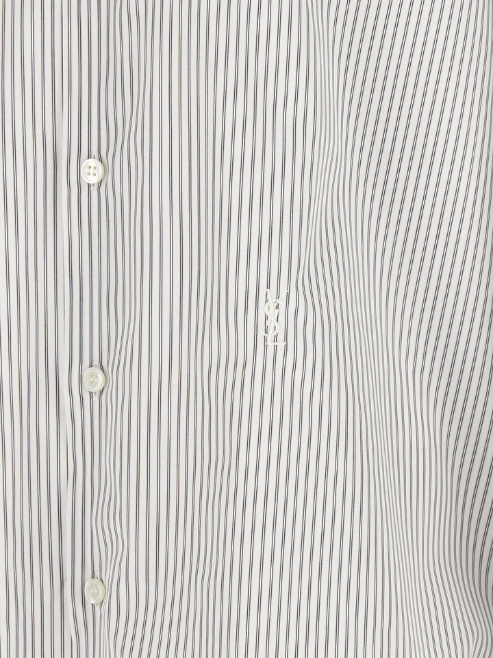 Saint Laurent Cassandre Camicie - Bianco/Nero | 27f73ef881d2d3b8871d7959b6d15f14bb7e8a88