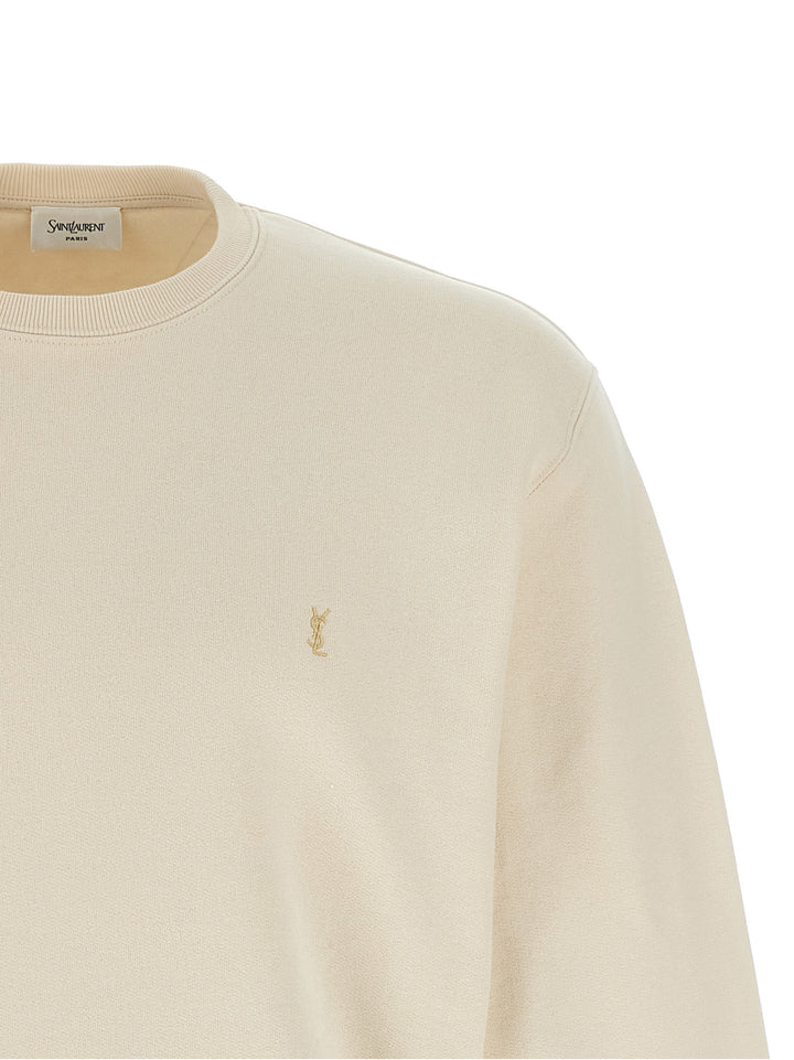 Saint Laurent Cassandre Felpe - Beige | 449b8773c66351cbeb9f1aad4a8de5842123240a