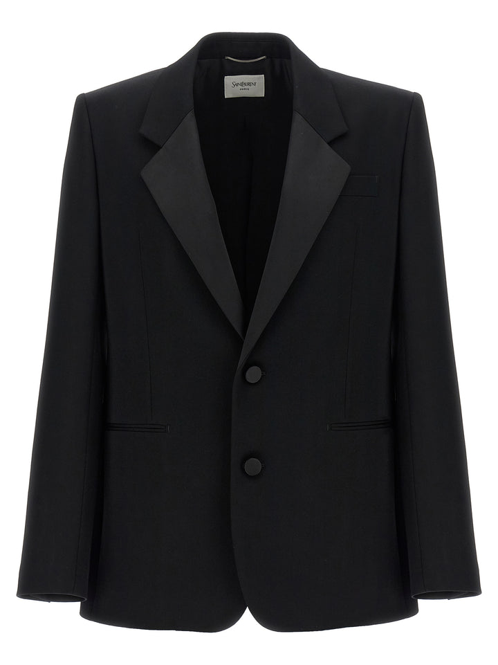Saint Laurent Smoking Blazer - Nero | f5f904df57e03a6a77180bff0575945ac353e2e5
