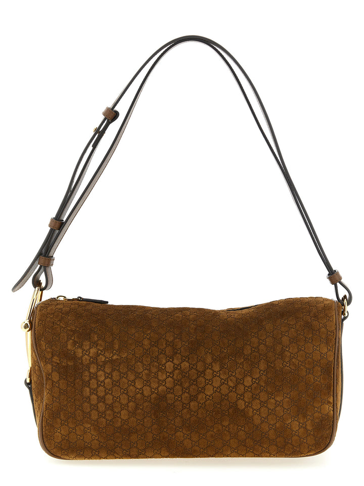 Gucci Gucci Half Horsebit Borse a Spalla e Tracolla - Marrone | 56b9506104dca00865491ab281319af6abef63be