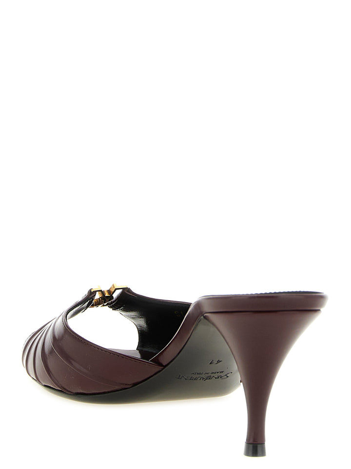 Saint Laurent Babylone Sandali - Bordeaux | 5f6e6bded73bbd3749f88f4fbe0aea3d4069a52f