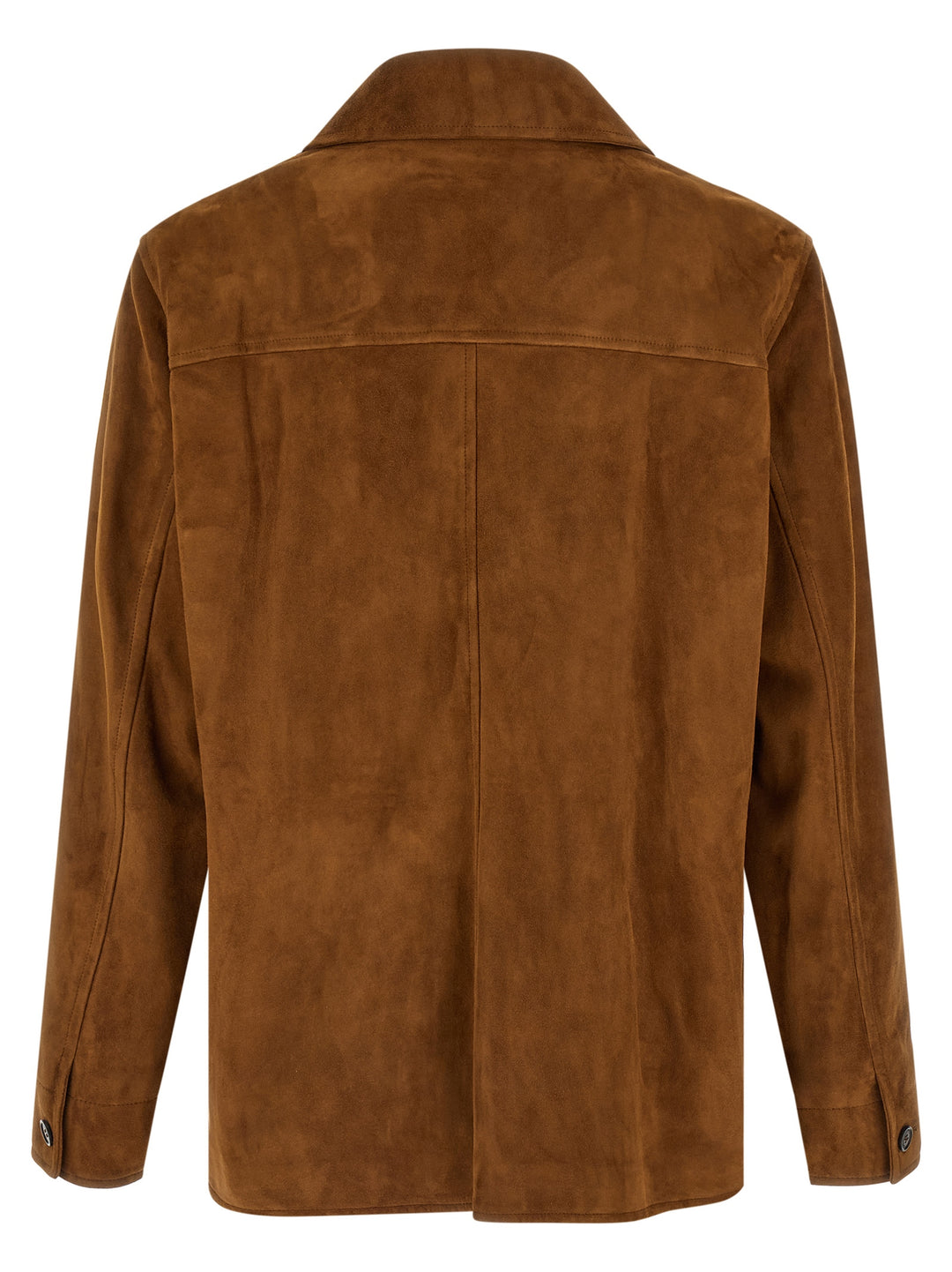 Saint Laurent Suede Overshirt Puffer Jackets - Marrone | 70da159ba7864b3538fcab53391fc26d2741e0b3