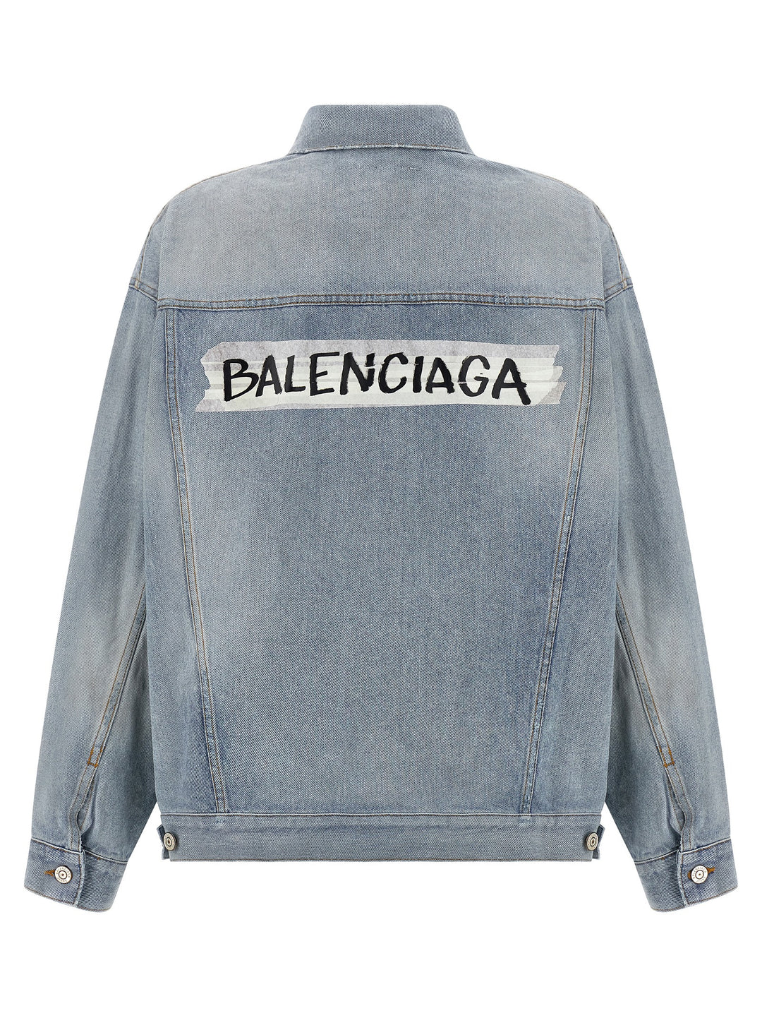 Balenciaga Masking Tape Puffer Jackets - Celeste | 1c7059e2dc8a1aec2cee091aa0f1b816c2fb6f52
