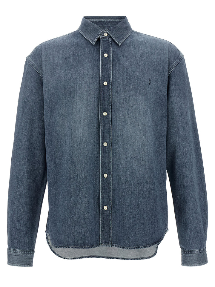 Saint Laurent Cassandre Camicie - Blu | 38a93ec3da69f8631df52f765a9cf5370bd154c4