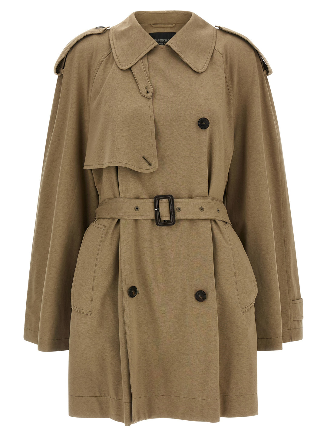 Balenciaga Cotton Trench Coat Trench e Impermeabili - Beige | 07e3633dfdd41084b688fed0918d20cc49f5217b