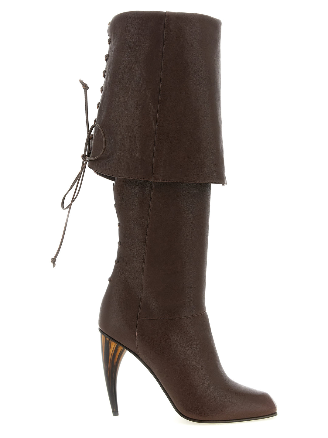 Mcqueen Horn Heel Boots Stivali e Stivaletti - Marrone | e19c890f54021d5fece5dedc7a0b6775dbe34f19