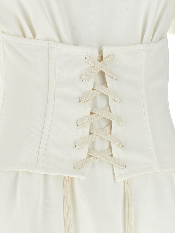 Mcqueen Corset T shirt - Bianco | 1702c098ee1722f75dd2490a8131f8a109ed5ac3