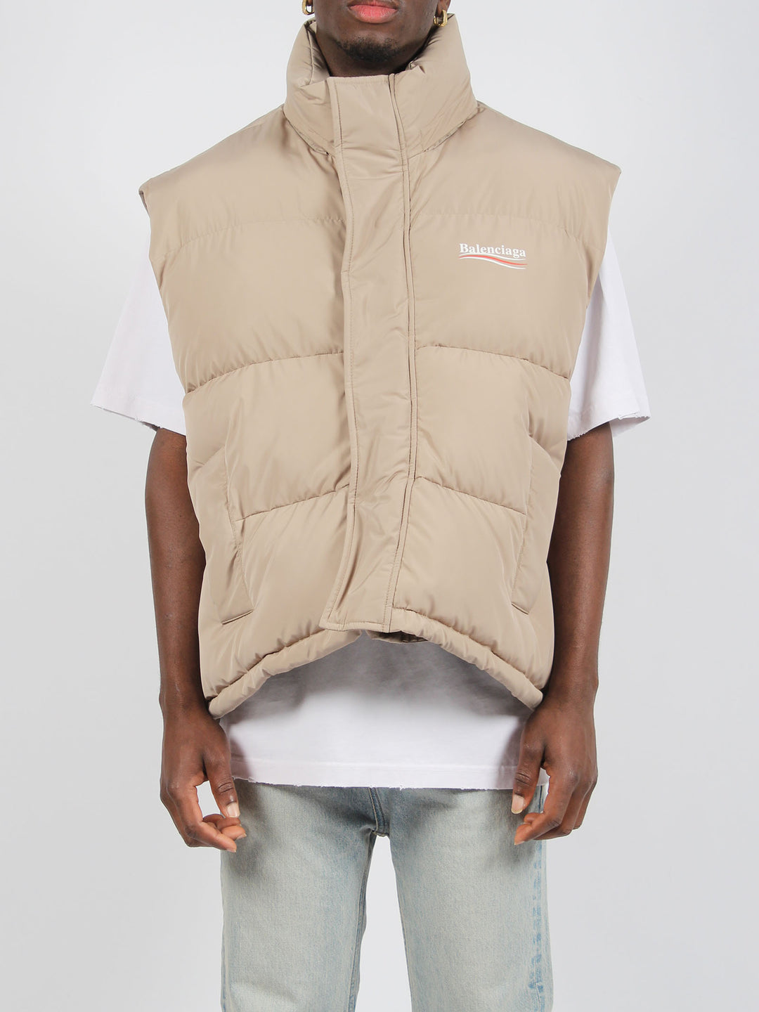Puffer cocoon political campaign gilet