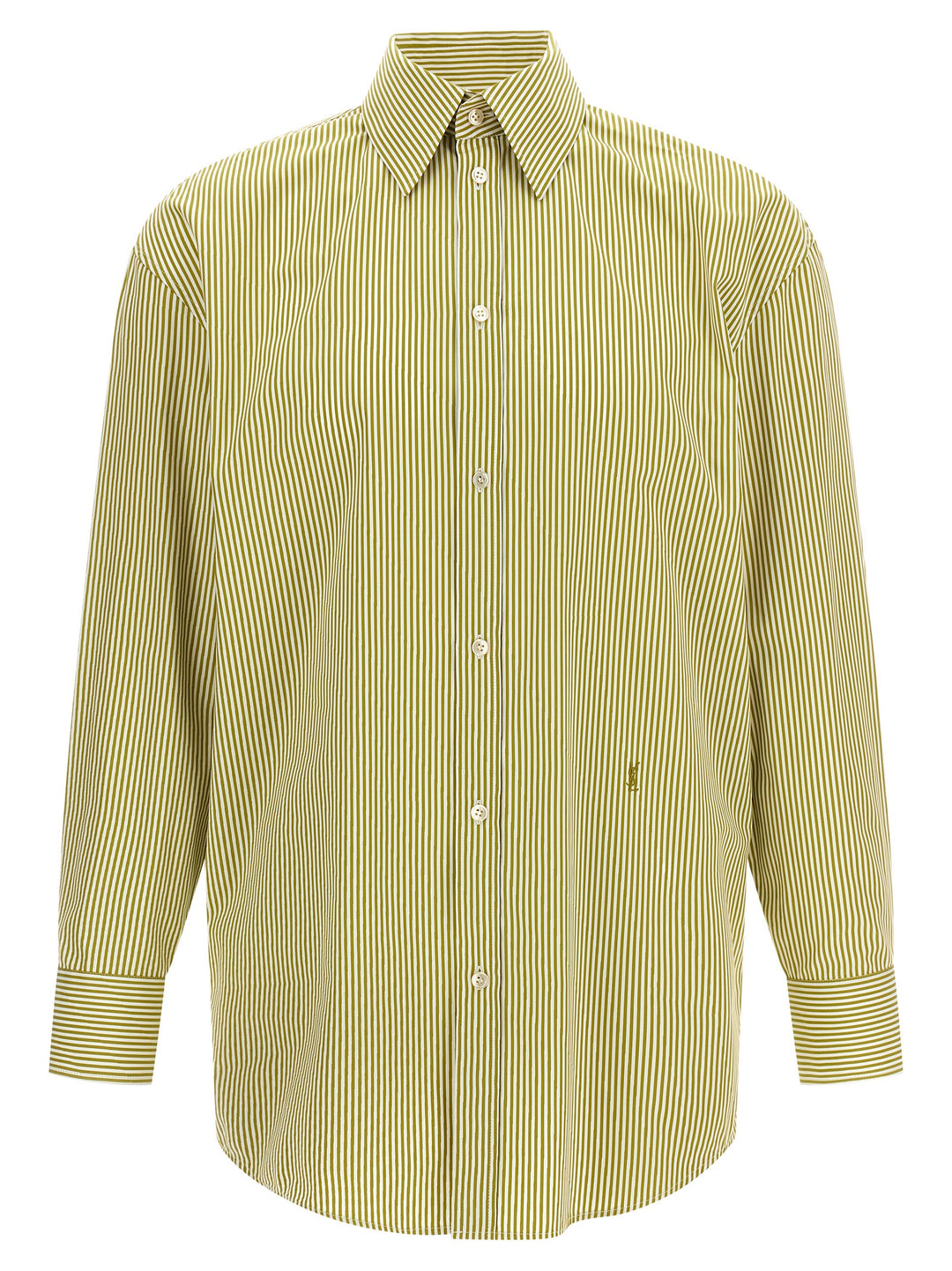 Saint Laurent Striped Shirt Camicie - Verde | 7c907f73ad9cb31f2db71e7518007706dd7f6f45