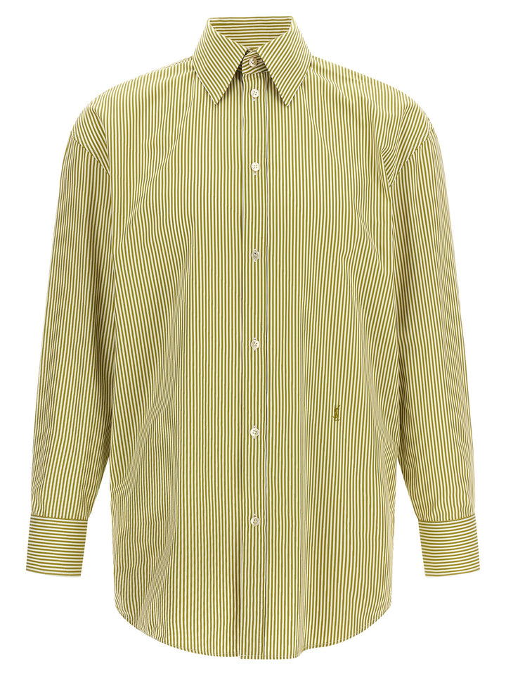 Saint Laurent Striped Shirt Camicie - Verde | 7c907f73ad9cb31f2db71e7518007706dd7f6f45