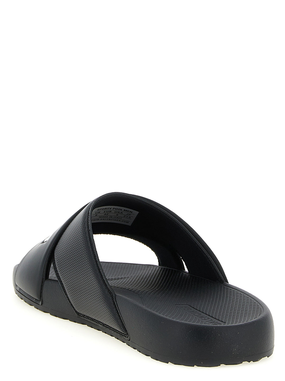 Balenciaga Sporty Pool Sandali - Bianco/Nero | fcdba1ba408e23bc3f68776c13113d7fb5446f1f